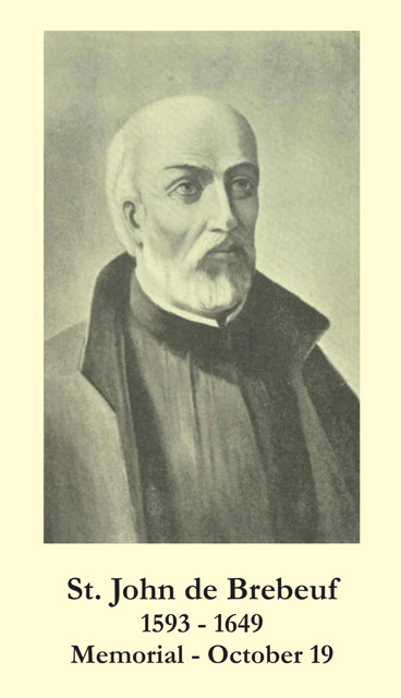 St. John de Brebeuf Prayer Card